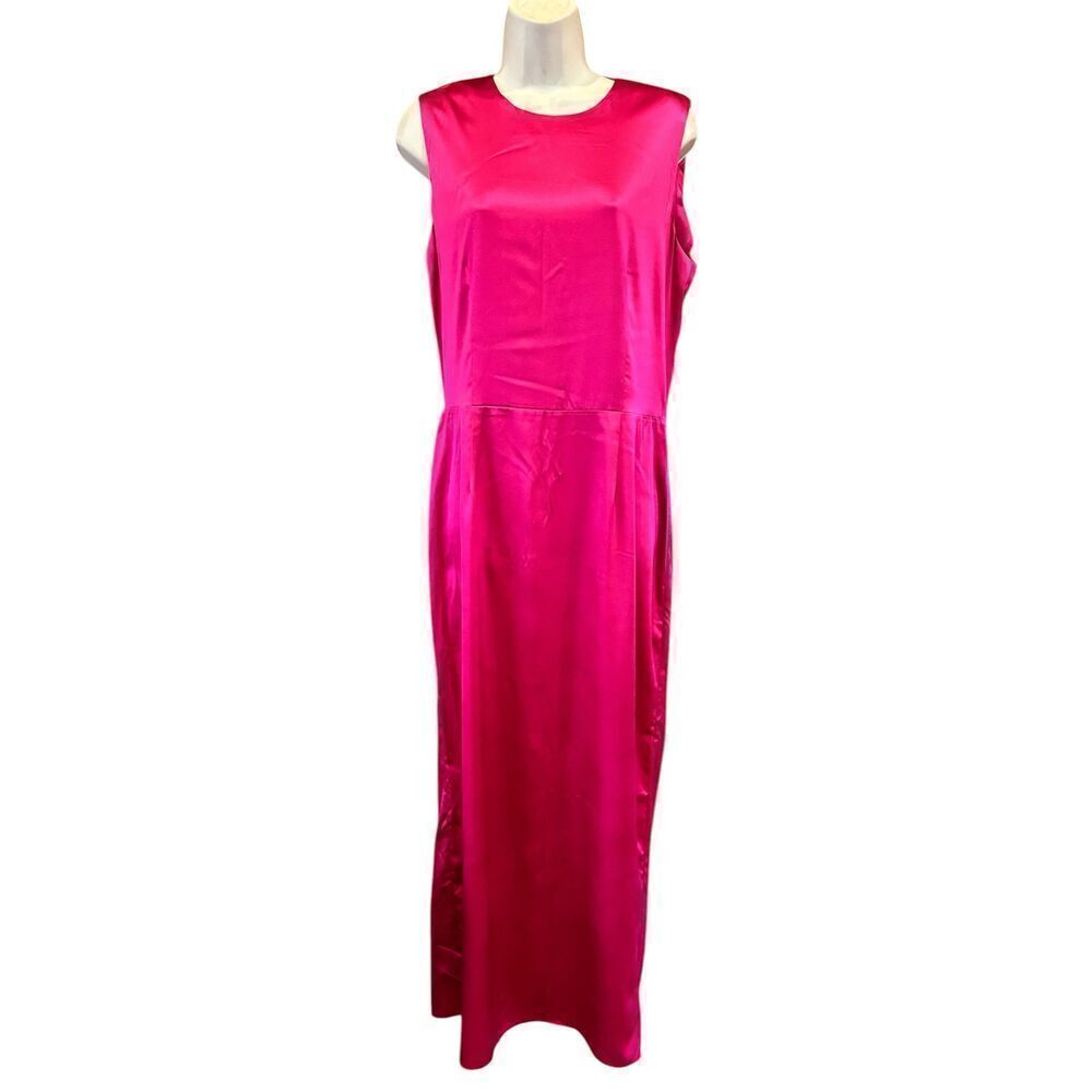 Sablyn Sheath Silk Dress in Hot Pink NWT Size Large